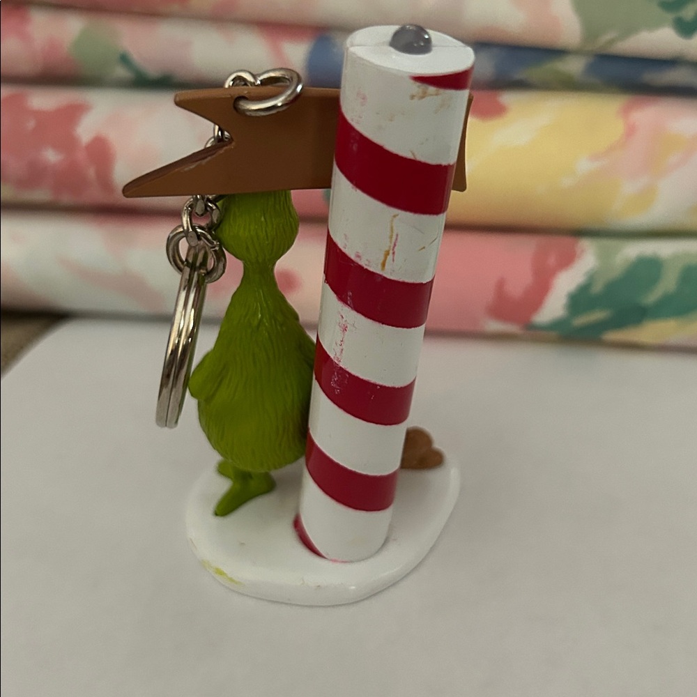 Dr. Suess Grinch and Max Dog Whoville Christmas “North Pole” Keychain Key Ring - Picture 5 of 8